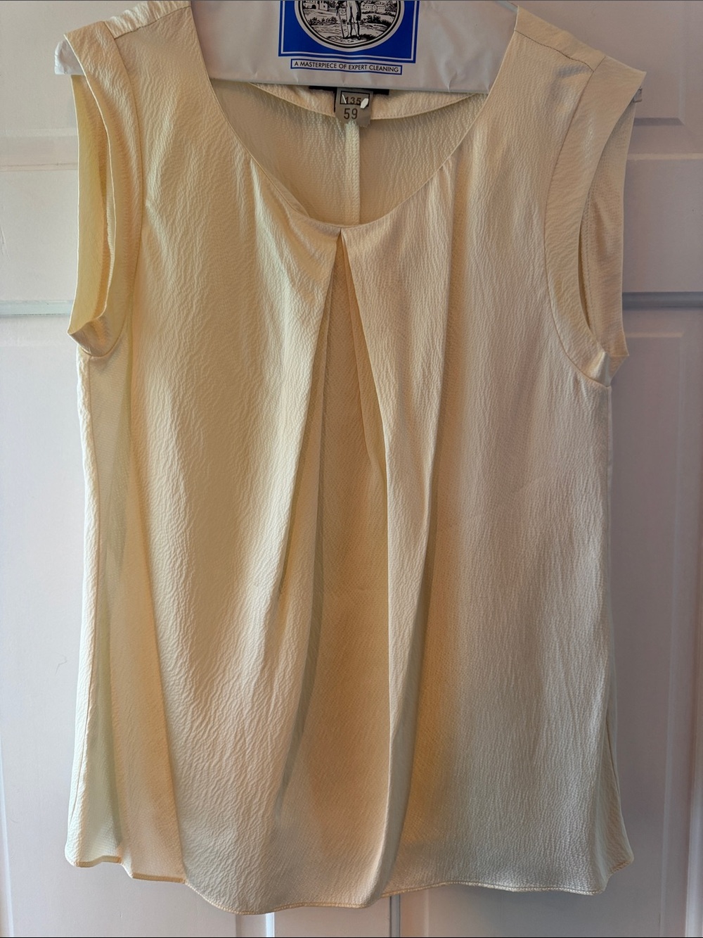 Light Cream Pleated Front Women's Camisole